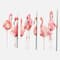 Designart - Gracefully Pink Shabby flamingo - Farmhouse Premium Canvas Wall Art